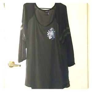 Torrid skull baseball tee